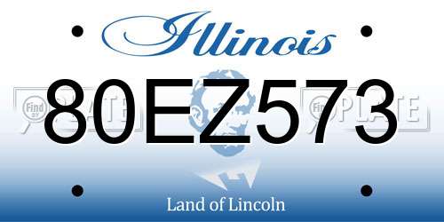80EZ573 Illinois License Plate