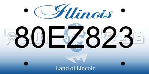 80EZ823 Illinois License Plate
