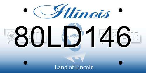 80LD146 Illinois License Plate