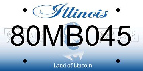 80MB045 Illinois License Plate
