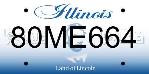 80ME664 Illinois License Plate