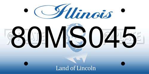 80MS045 Illinois License Plate