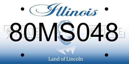 80MS048 Illinois License Plate