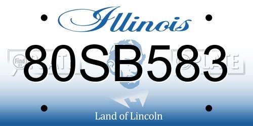 80SB583 Illinois License Plate