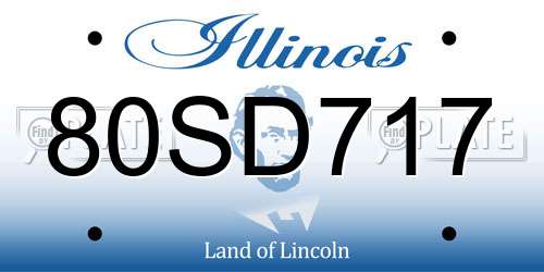 80SD717 Illinois License Plate