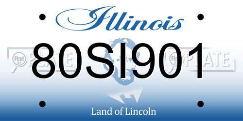 80SI901 Illinois License Plate