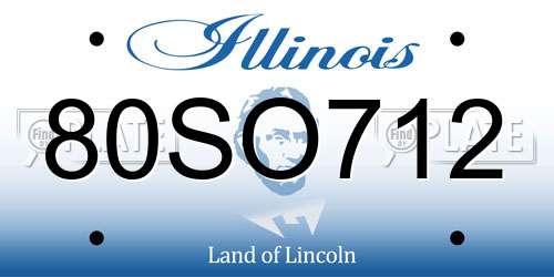 80SO712 Illinois License Plate