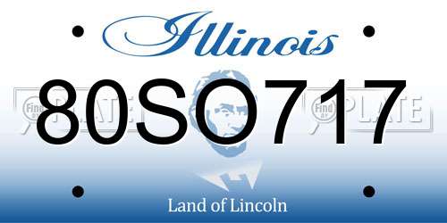80SO717 Illinois License Plate