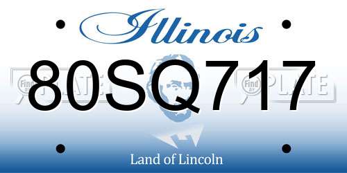 80SQ717 Illinois License Plate