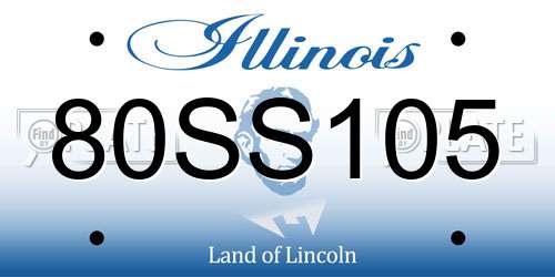 80SS105 Illinois License Plate