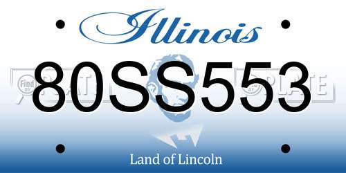 80SS553 Illinois License Plate
