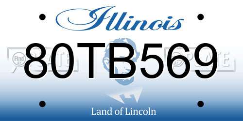 80TB569 Illinois License Plate