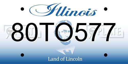 80TO577 Illinois License Plate