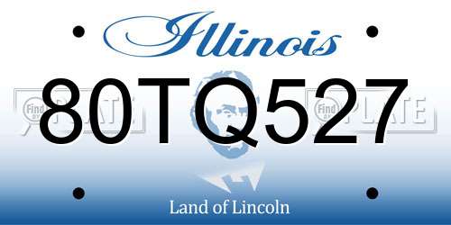 80TQ527 Illinois License Plate