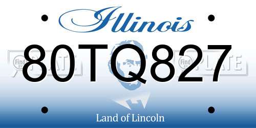80TQ827 Illinois License Plate
