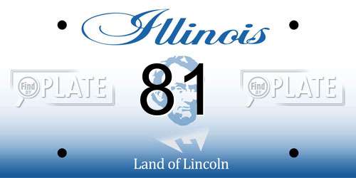 81 Illinois License Plate