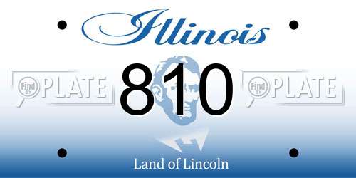810 Illinois License Plate