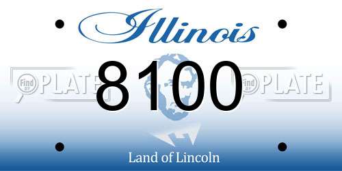 8100 Illinois License Plate