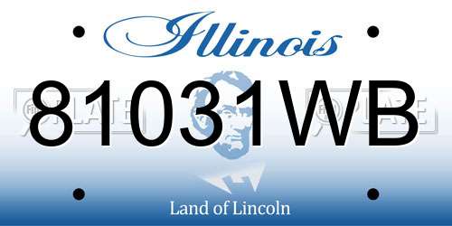 81031WB Illinois License Plate
