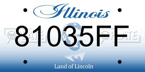 81035FF Illinois License Plate