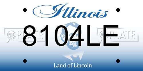 8104LE Illinois License Plate