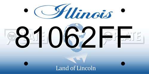 81062FF Illinois License Plate