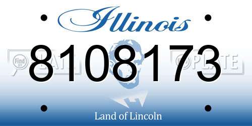 8108173 Illinois License Plate