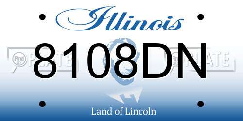 8108DN Illinois License Plate