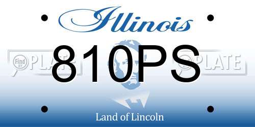 810PS Illinois License Plate