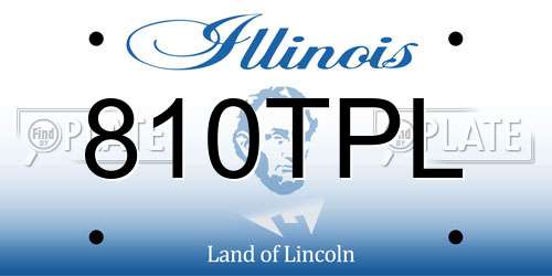 810TPL Illinois License Plate