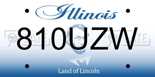 810UZW Illinois License Plate