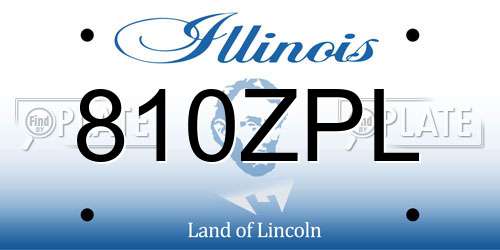 810ZPL Illinois License Plate