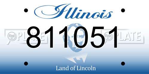 811051 Illinois License Plate