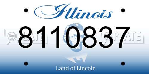 8110837 Illinois License Plate
