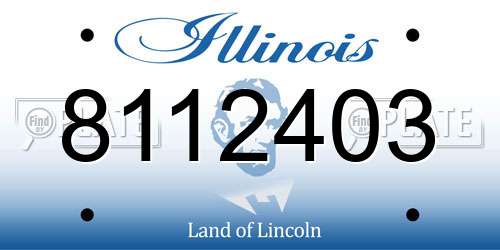 8112403 Illinois License Plate