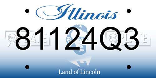 81124Q3 Illinois License Plate