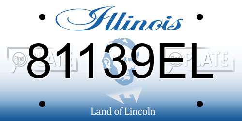 81139EL Illinois License Plate