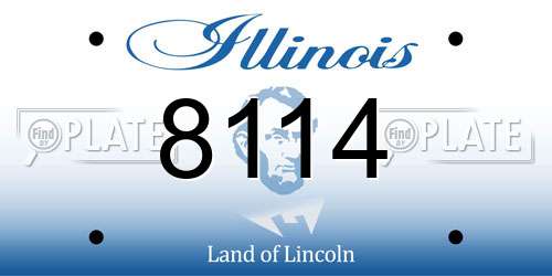 8114 Illinois License Plate