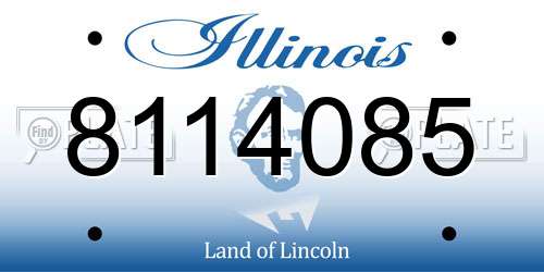 8114085 Illinois License Plate