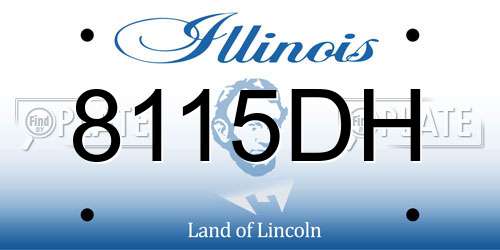 8115DH Illinois License Plate