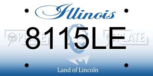 8115LE Illinois License Plate