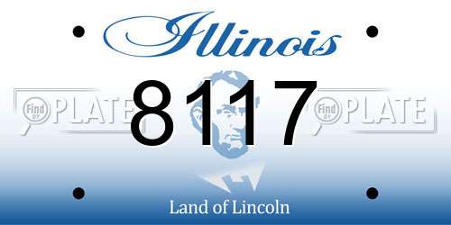 8117 Illinois License Plate