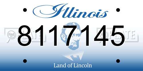 8117145 Illinois License Plate