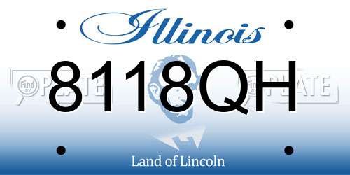 8118QH Illinois License Plate
