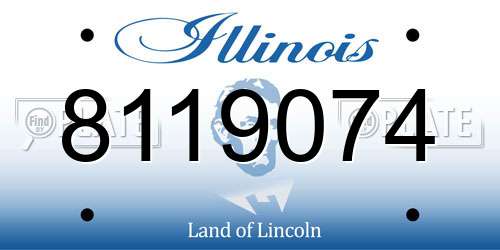 8119074 Illinois License Plate