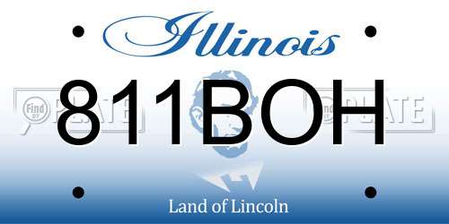 811BOH Illinois License Plate