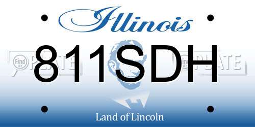 811SDH Illinois License Plate