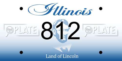 812 Illinois License Plate