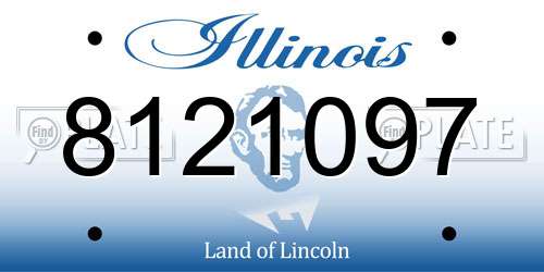 8121097 Illinois License Plate