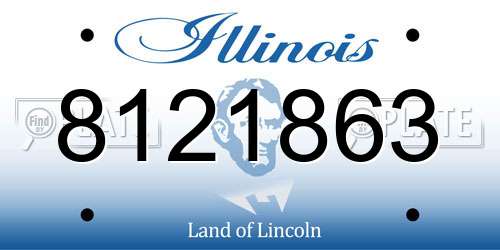 8121863 Illinois License Plate